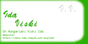 ida viski business card